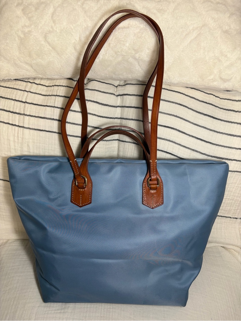 Dooney & Bourke Windham Nylon Leighton Tote Blue - Picture 5 of 10